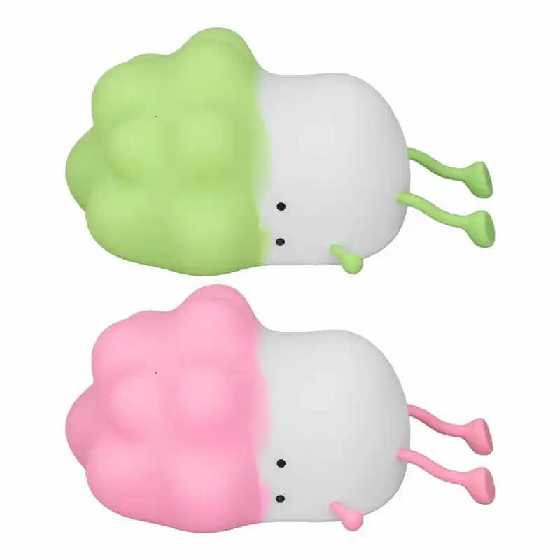 Lying Cabbage Lamp LED Silicone Rechargeable 3 Modes Touch Sensor Sleep Cabbage Light for Bedroom